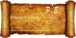 Pápay Elvira névjegykártya
